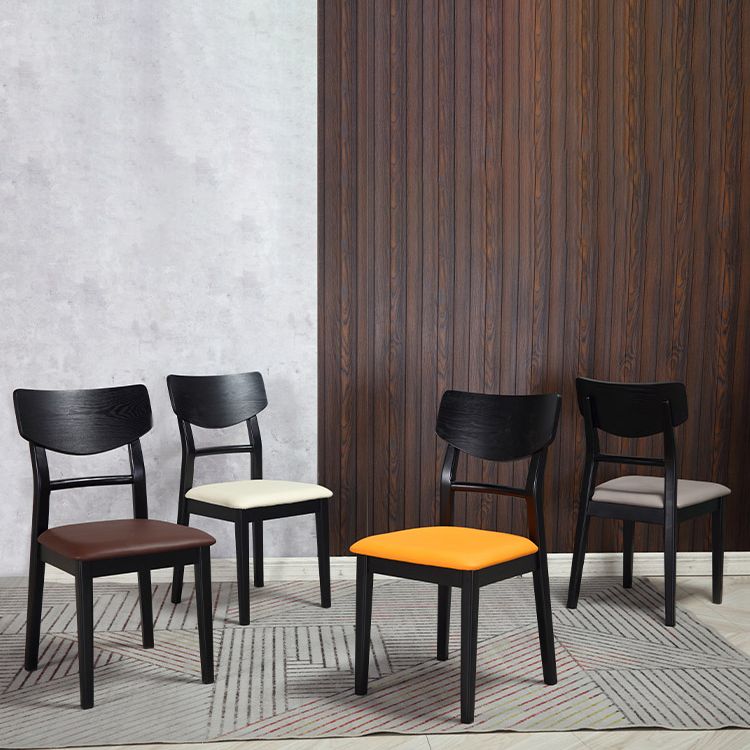 Industrial Ash Open Side Chair Matte Finish Upholstered Dining Chair with Black Legs Clearhalo ' kitchen&dining_furn' 'Dining Chairs' 'Dining Tables & Seating' 'dining_chair' 'furn' 'furn_dining_chair' 'Furniture' 'furniture_dining_chair' 'Kitchen & Dining Furniture' 'kitchen' 1200x1200_7db4fb50-998f-4aab-bbe4-7aad8770e25d