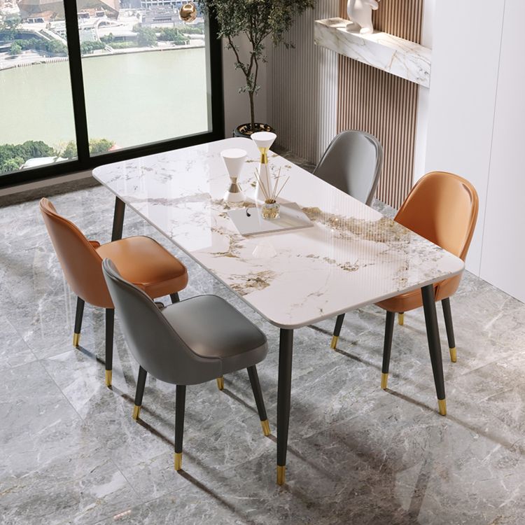 1/5/7 Pcs Metal Modern Dining Room Set with Rectangle Table Dining Set Clearhalo 'Dining Room Sets' 'Dining Tables & Seating' 'dining_room_set' 'furn' 'furn_dining_room_set' 'Furniture' 'furniture_dining_room_set' 'Kitchen & Dining Furniture' 'kitchen&dining_furn' 'kitchen' 1200x1200_7db6885a-b50d-4218-a0a7-9cf9212653ad