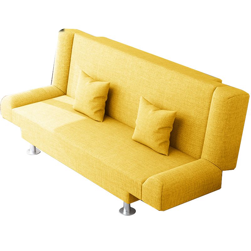 Modern Cotton Blend Round Arm Convertible Sofa Tight Back Foldable Sofa Bed Clearhalo 'furn' 'furn_sofas' 'Furniture' 'furniture_sofas' 'Living Room Furniture' 'Sofa' 'sofas' 1200x1200_7db68ab0-536a-43ae-a1a3-b83b404af0bf