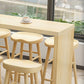 Modern Style 1/2/5/9 Pieces Bar Table Set Rectangle Bar Table with Wooden Stools