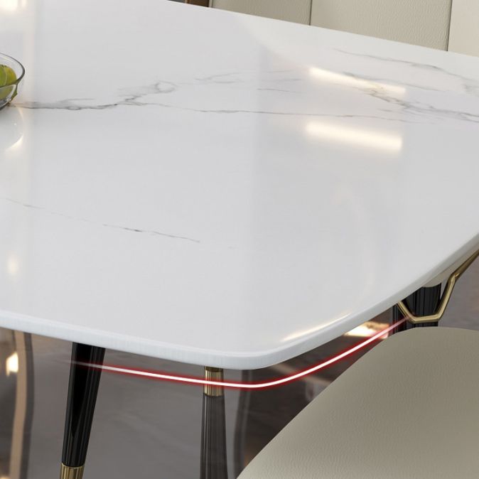 Ensemble de table rectangle de style contemporain 1/5/6/7 Pièces Pièces Ensemble de restauration pour la maison