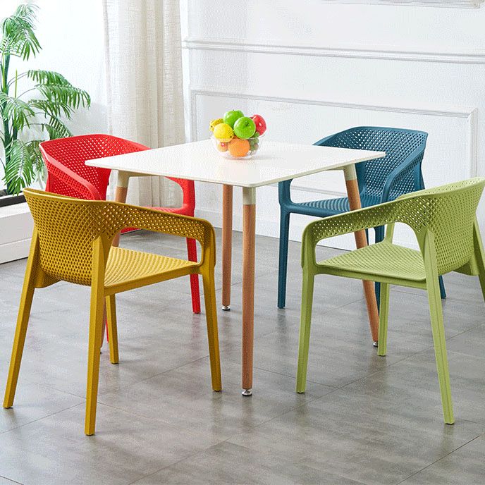 Plastic Scandinavian Kitchen Dining Room Chair Solid Back Armchair Clearhalo ' kitchen&dining_furn' 'Dining Chairs' 'Dining Tables & Seating' 'dining_chair' 'furn' 'furn_dining_chair' 'Furniture' 'furniture_dining_chair' 'Kitchen & Dining Furniture' 'kitchen' 1200x1200_7db8c573-8e5e-45dd-9453-5ee64737bd10