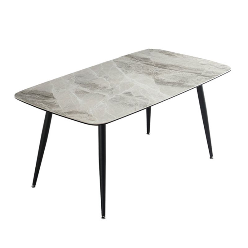 Rectangle 4-foot Dinner Table Modern Style Stone Dining Room Collection for Home Clearhalo 'Dining Tables & Seating' 'Dining Tables' 'dining_table' 'furn' 'furn_dining_table' 'Furniture' 'furniture_dining_table' 'Kitchen & Dining Furniture' 'kitchen' 'kitchen_dining_table' 1200x1200_7dbb5405-32b9-4ab8-8525-49a322d0b8ef