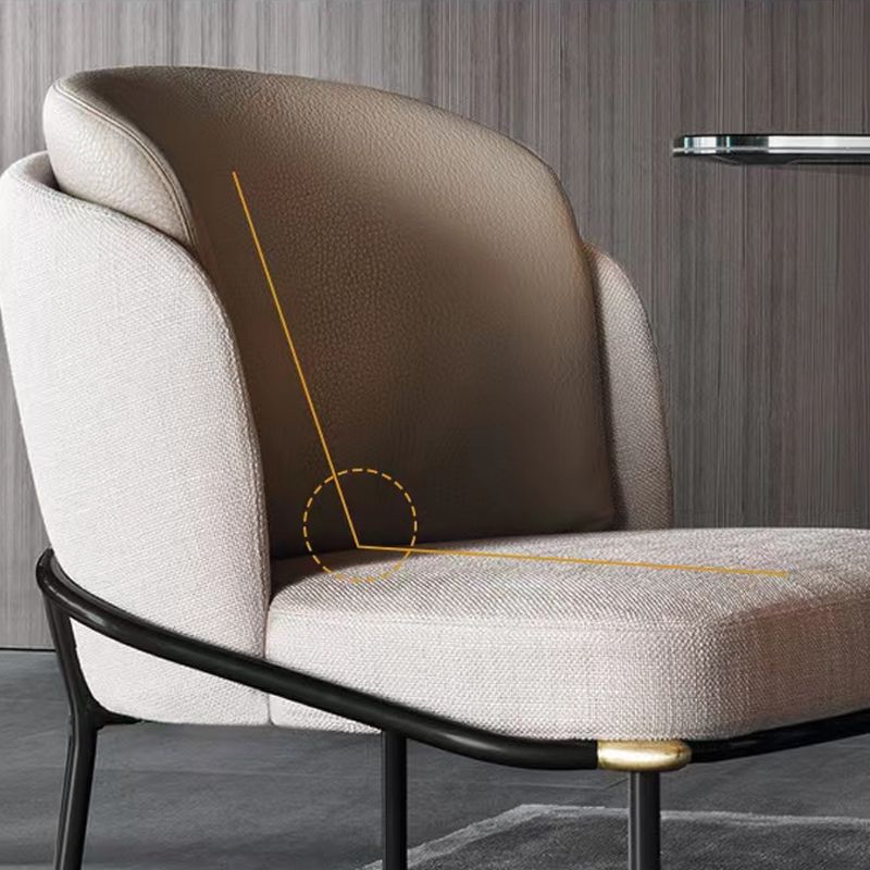 Modern Upholstered Armless Chair Fabric Dining Chair with Metal Base for Restaurant Clearhalo 'Dining Chairs' 'Dining Tables & Seating' 'dining_chair' 'furn' 'furn_dining_chair' 'Furniture' 'Kitchen & Dining Furniture' 1200x1200_7dbbab8d-2848-4f73-ac16-43280e83b73e