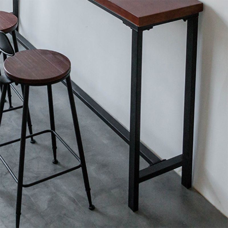 Industrial Style Solid Wood Bar Table Rectangle Bar Height Bar Dining Table Clearhalo 'Bar Furniture' 'Bar Tables' 'bar_tables' 'furn' 'furn_bar_tables' 'Furniture' 'Kitchen & Dining Furniture' 1200x1200_7dbc12d5-8ba1-46c7-9551-1a8a10572fbf