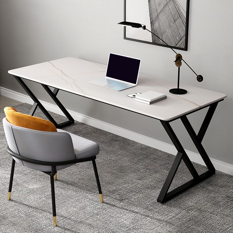 29,53 "H Desk da gioco contemporanei banco di computer con gambe metalliche con gambe metalliche