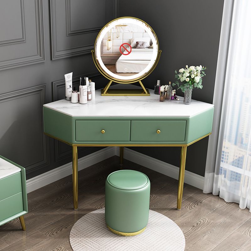 2-Drawers Dressing Table Luxurious Stone Top Vanity Set for Bedroom Clearhalo 'Bedroom Furniture' 'furn' 'furn_makeup_vanities' 'Furniture' 'Makeup Vanities' 'makeup_vanities' 1200x1200_7dbc54bc-3741-4214-9961-76382985b5e6