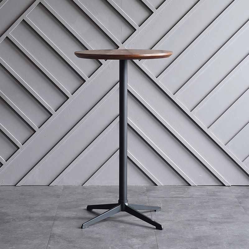 Industrial Aluminium Bar Dining Table Round Indoor Bistro Table with Engineered Wood Top Clearhalo 'Bar Furniture' 'Bar Tables' 'bar_tables' 'Furniture' 'furniture_bar_tables' 'Kitchen & Dining Furniture' 1200x1200_7dbdcb9f-ad8f-4516-b4f7-fa78941ba2ba