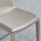 Leather Dining Side Chair Modern Design Armless Solid Back Chair