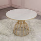 Glam 1/4/5 Pieces Round Dining Set Sintered Stone Dining Table Set for Home Use Clearhalo 'Dining Room Sets' 'Dining Tables & Seating' 'dining_room_set' 'furn' 'furn_dining_room_set' 'Furniture' 'furniture_dining_room_set' 'Kitchen & Dining Furniture' 'kitchen&dining_furn' 'kitchen' 1200x1200_7dc696ae-8736-4532-b95a-6432662fcbf1