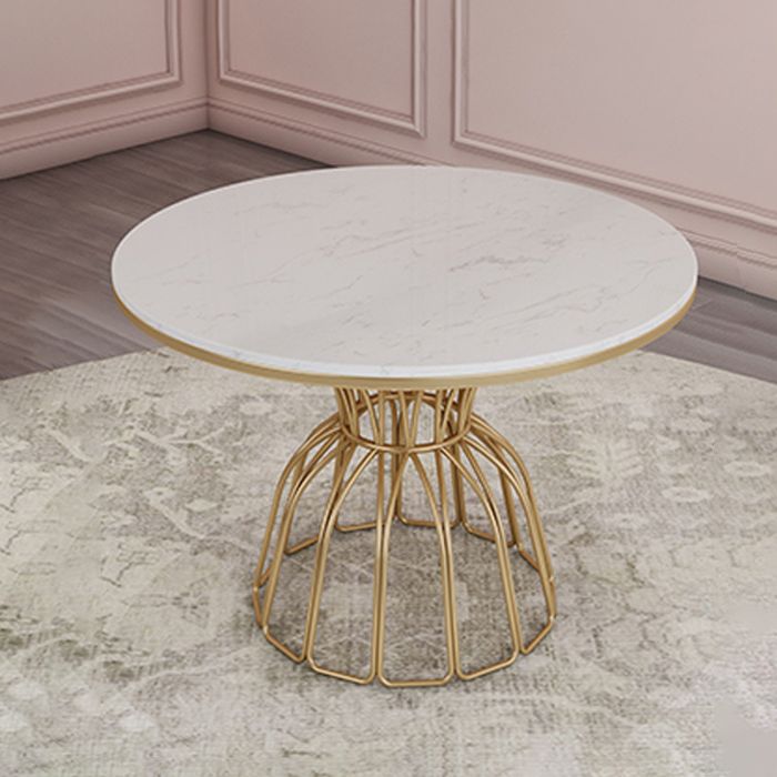 Glam 1/4/5 Pieces Round Dining Set Sintered Stone Dining Table Set for Home Use Clearhalo 'Dining Room Sets' 'Dining Tables & Seating' 'dining_room_set' 'furn' 'furn_dining_room_set' 'Furniture' 'furniture_dining_room_set' 'Kitchen & Dining Furniture' 'kitchen&dining_furn' 'kitchen' 1200x1200_7dc696ae-8736-4532-b95a-6432662fcbf1