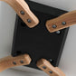 Scandinavian Armless Bar Height Stool Plastic and Solid Wood Bar Stool for Living Room