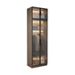 Brown Engineered Wood Wardrobe Cabinet Modern Style Wardrobe Closet without Light