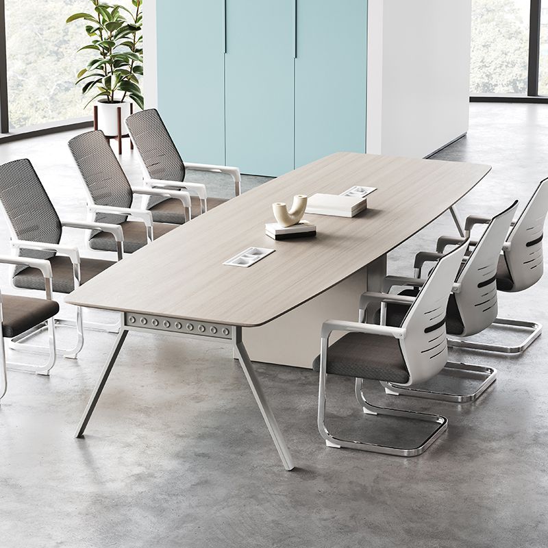 29.25-inch H Hedendaagse kantoorbureau Geproduceerd Wood Oval Writing Desk