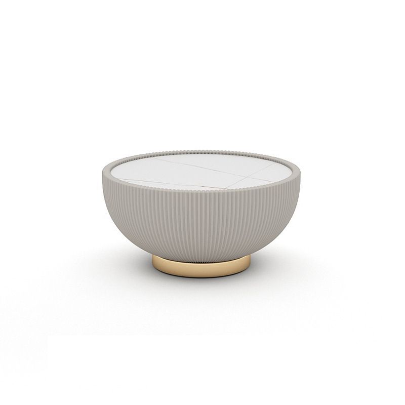 Luxurious Slate Round Pedestal Coffee Cocktail Table in White and Gray Clearhalo 'Coffee & Accent Tables' 'Coffee Tables' 'coffee_tables' 'furn' 'furn_coffee_tables' 'Furniture' 'Living Room Furniture' 1200x1200_7dcbd6ee-fc8b-42ac-b4c5-1022e83ae084