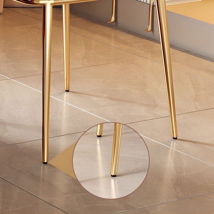 布張りのサイドチェアグラムスタイルオープンバックダイニングアクセントチェア