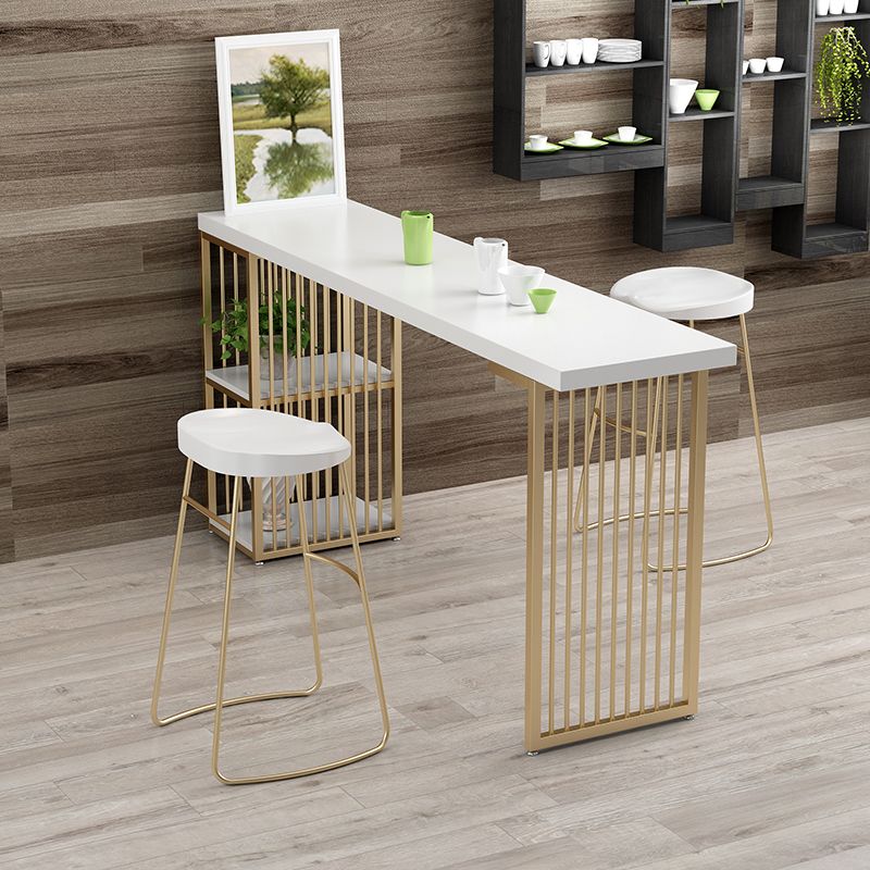 Tavolo da pranzo da bar Glam per interni Tavolo sgabello da bar rettangolare con contenitore