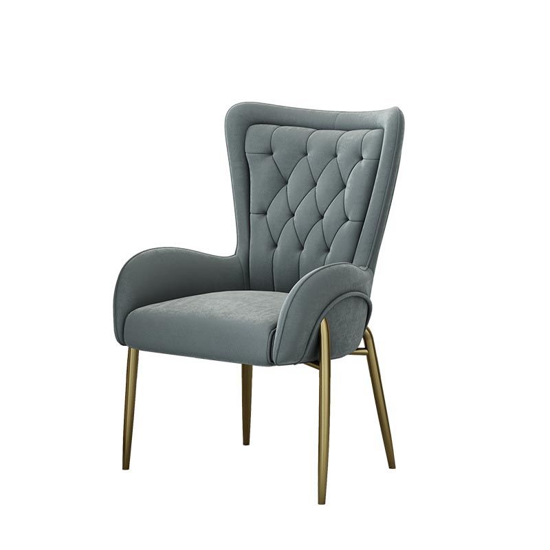 Glam Upholstered Chair Leather Arm Dining Chair with Gold Legs Clearhalo 'Dining Chairs' 'Dining Tables & Seating' 'dining_chair' 'furn' 'furn_dining_chair' 'Furniture' 'Kitchen & Dining Furniture' 1200x1200_7dccc405-55e3-49e2-a7fd-d1ab6c410bcb