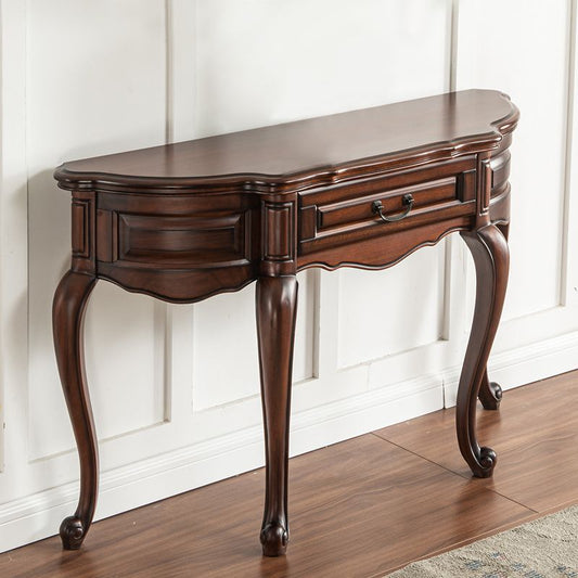 Free Form Shape Contemporary Console Table Wooden Console Sofa Table for Hall