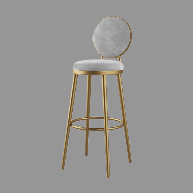 Nordic Design Upholstered Bar Stools for Home Luxury Low Back Round Stools Clearhalo 'Bar Furniture' 'Bar Stools' 'bar_stools' 'furn' 'furn_bar_stools' 'Furniture' 'furniture_bar_stools' 'Kitchen & Dining Furniture' 1200x1200_7dce96f8-80d9-44df-9c88-c887ed12c86a