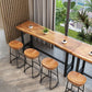 Modern 1/9 Pieces Bar Table Set Rectangle Pine Wood Counter Table with Stools for Balcony Clearhalo 'Bar Furniture' 'furn' 'furn_home_bar_bar_sets' 'Furniture' 'Home Bars & Bar Sets' 'home_bar_bar_sets' 'Kitchen & Dining Furniture' 1200x1200_7dceb9f5-d3c9-406a-8931-3fe8a556c6dd