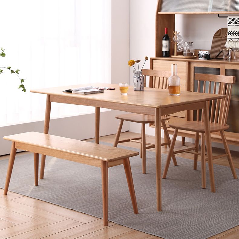 Contemporary Style 4-foot Furniture Solid Wood Dining Table Rectangle for Home Clearhalo ' dining_table' 'Dining Tables & Seating' 'Dining Tables' 'furn' 'furn_dining_table' 'Furniture' 'furniture_dining_table' 'Kitchen & Dining Furniture' 'kitchen&dining_furn' 'kitchen' 'kitchen_dining_table' 1200x1200_7dd0b934-2e60-4926-84d6-6b218de66f9e