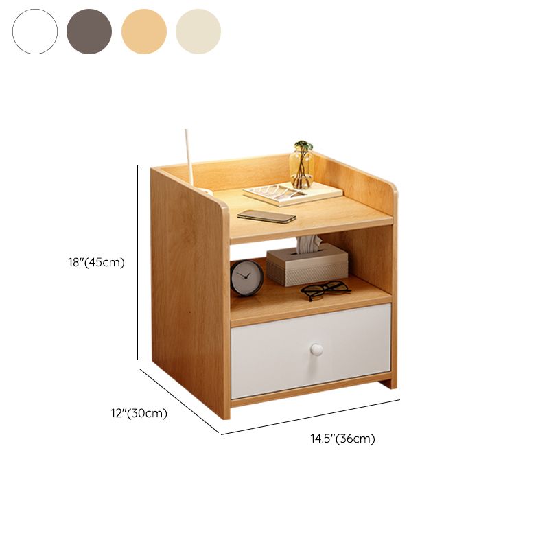 Moderna mesa de acento nocturno acabado antiguo de almacenamiento abierto gabinete de noche