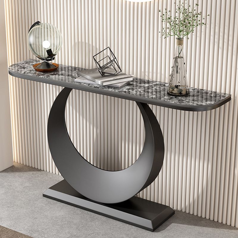 Table de la console abstraite en marbre glamour / métal.