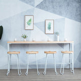 Mesa moderna de altura de barra de barra de madera maciza mesa de pub de bistro para uso de patio