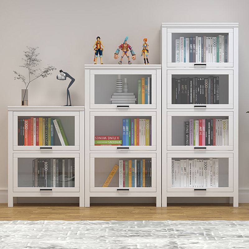 11.81"W Bookcase Contemporary Style Solid Wood Bookshelf for Home Office with Doors Clearhalo 'Bookcases' 'furn' 'furn_bookcases' 'Furniture' 'Office Furniture' 1200x1200_7dd64ed6-c1ed-44a4-9ee8-4eaf538bb52f