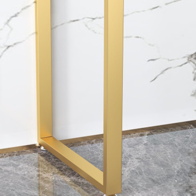 Console di console rettangolo in marmo glam