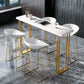 Glam Wood Counter Table with Rectangle Table Top Sled Table - 41.3" H Clearhalo 'Bar Furniture' 'Bar Tables' 'bar_tables' 'furn' 'furn_bar_tables' 'Furniture' 'furniture_bar_tables' 'Kitchen & Dining Furniture' 1200x1200_7dd74ced-73cc-4d05-9719-62a3495698bb