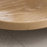 Tavolo da parte superiore del vassoio rotondo scandinavo Tavolino in legno 3 gambe con scaffale