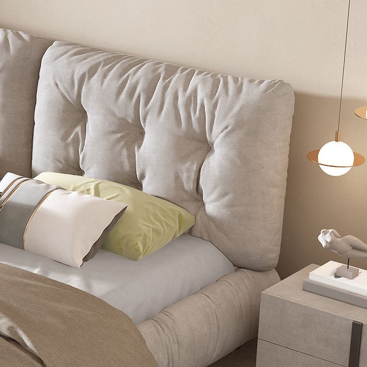 Lit de mousse de cadre moderne avec tête de lit rembourrée