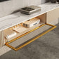 Moderner TV-Wandschrank aus Kunstholz und Massivholz mit Glastür
