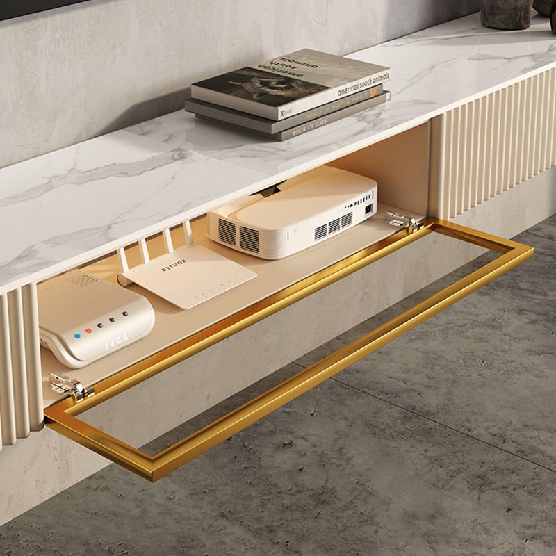 Moderner TV-Wandschrank aus Kunstholz und Massivholz mit Glastür