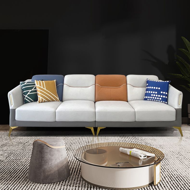 Flared Arm Modern Standard Faux Leather Stain Resistant Settee Couch Clearhalo 'furn' 'furn_sofas' 'Furniture' 'Living Room Furniture' 'Sofa' 'sofas' 1200x1200_7ddc32be-81bb-4fd0-9132-028ddf118314