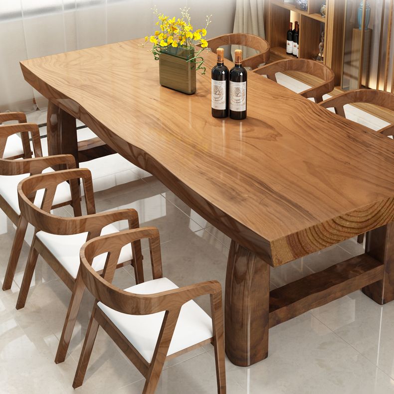 Simple Solid Wood Brown Dining Table Rectangle Shape Standard Dining Table for Kitchen Clearhalo ' dining_table' 'Dining Tables & Seating' 'Dining Tables' 'furn' 'furn_dining_table' 'Furniture' 'furniture_dining_table' 'Kitchen & Dining Furniture' 'kitchen&dining_furn' 'kitchen' 'kitchen_dining_table' 1200x1200_7ddc4dcb-26b9-4886-8cf8-290d771e734b