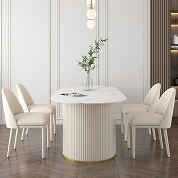 Metal Modern Oval Dining Table Sintered Stone Table for Dining Room and Kitchen Clearhalo ' dining_table' 'Dining Tables & Seating' 'Dining Tables' 'furn' 'furn_dining_table' 'Furniture' 'furniture_dining_table' 'Kitchen & Dining Furniture' 'kitchen&dining_furn' 'kitchen' 'kitchen_dining_table' 1200x1200_7ddc7229-b2a4-433f-b8bc-166fd9bcce6c