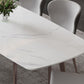 Modern Scratch Resistant Dining Table Sintered Stone Rectangle Table with 4 Legs Base Clearhalo ' dining_table' 'Dining Tables & Seating' 'Dining Tables' 'Furniture' 'furniture_dining_table' 'Kitchen & Dining Furniture' 'kitchen&dining_furn' 'kitchen' 'kitchen_dining_table' 1200x1200_7ddd024d-429f-4c7d-b9ba-6cf002543971