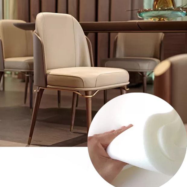 Contemporary Conference Room Parsons Side Chair Beige Leather Dining Chair Clearhalo ' kitchen&dining_furn' 'Dining Chairs' 'Dining Tables & Seating' 'dining_chair' 'furn' 'furn_dining_chair' 'Furniture' 'furniture_dining_chair' 'Kitchen & Dining Furniture' 'kitchen' 1200x1200_7dde6c23-db7f-4bf9-9052-64c076b4f7cb