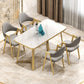 Standard Sintered Stone Top Dining Set with 2 Gold Metallic Legs for Dining Furniture Clearhalo 'Dining Room Sets' 'Dining Tables & Seating' 'dining_room_set' 'furn' 'furn_dining_room_set' 'Furniture' 'furniture_dining_room_set' 'Kitchen & Dining Furniture' 'kitchen&dining_furn' 'kitchen' 1200x1200_7ddf44d3-1313-47ee-8568-0004936bf37f