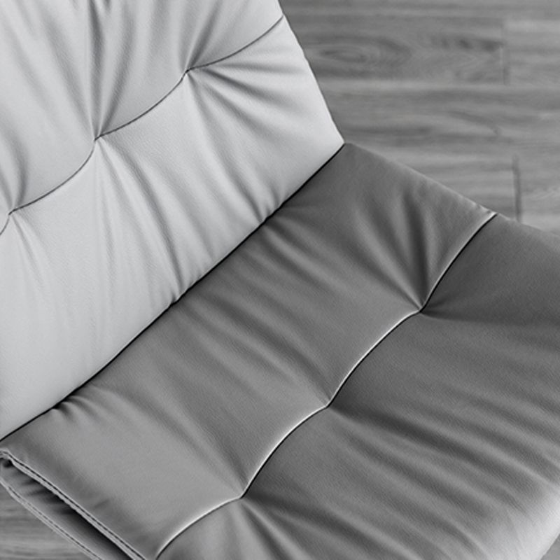 Tabouret de comptoir en fausse en cuir en métal en métal contemporain avec finition mate en finition mate