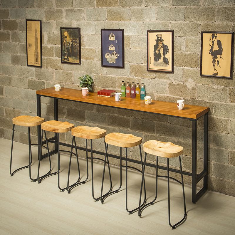 Modern 1/2/5/6/9 Pieces Rectangular Pub Table Set Wooden Counter Table for Dining Room Clearhalo 'Bar Furniture' 'furn' 'furn_home_bar_bar_sets' 'Furniture' 'Home Bars & Bar Sets' 'home_bar_bar_sets' 'Kitchen & Dining Furniture' 1200x1200_7de2178d-a971-455b-a9d7-dcc2ab324b8b