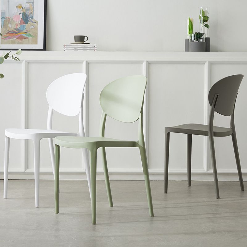 Scandinavian Plastic Armless Chair Indoor-Outdoor Open Back Chair Clearhalo 'Dining Chairs' 'Dining Tables & Seating' 'dining_chair' 'furn' 'furn_dining_chair' 'Furniture' 'furniture_dining_chair' 'Kitchen & Dining Furniture' 1200x1200_7de3bb94-90f5-4b0c-8ede-7f358da05191