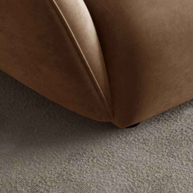 Nordic Wooden 3 Seater Sofa Chaise Dark Brown  Sloped Arm Sofa