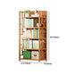 Modern Style Bamboo Bookcase Geometric Bookshelf for Any Room