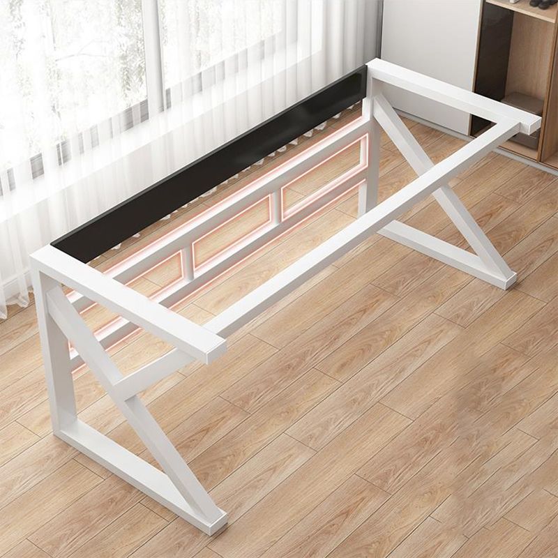 Zeitgenössischer Holz Office Desk Antique Finish Computer Desk mit Metallbeinen