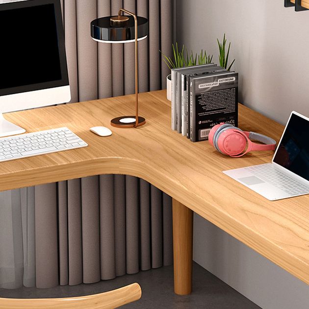 Contemporary Style L-Shape Home Wrting Desk Simple Solid Wood Working Writing Desk Clearhalo 'furn' 'furn_office_desk' 'Furniture' 'Office Desks' 'Office Furniture' 'office_desk' 1200x1200_7de7a590-1a74-48ff-8c22-b2696742026b