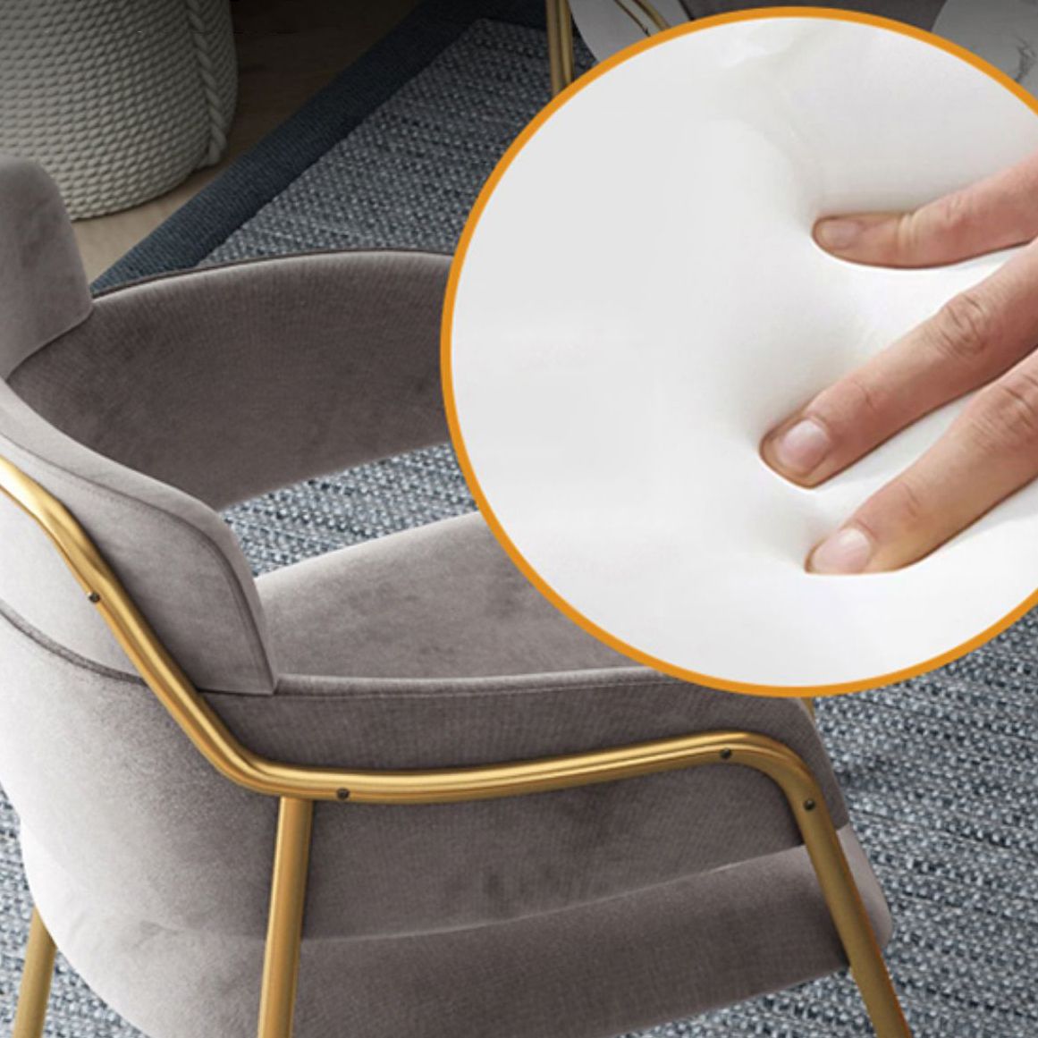 1/2/4/5 Pcs Metal Glam Dining Room Set with Round Table and Arm Chairs Dining Set Clearhalo 'Dining Room Sets' 'Dining Tables & Seating' 'dining_room_set' 'furn' 'furn_dining_room_set' 'Furniture' 'furniture_dining_room_set' 'Kitchen & Dining Furniture' 'kitchen&dining_furn' 'kitchen' 1200x1200_7de7c1e0-f224-4a74-ac1e-6d0c01609240